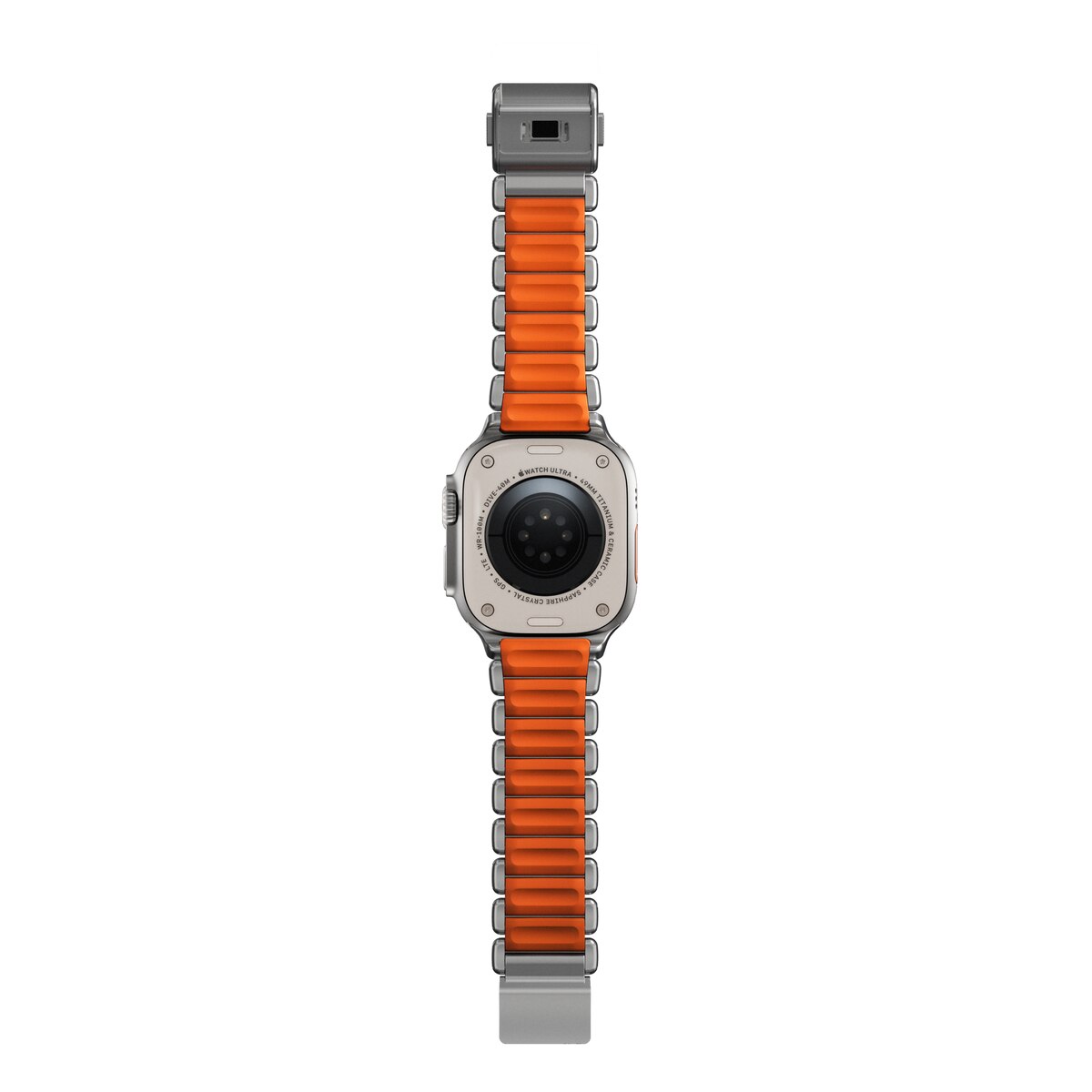 Stratos Band Apple Watch Series 8 45mm Black Titanium - Ultra Orange