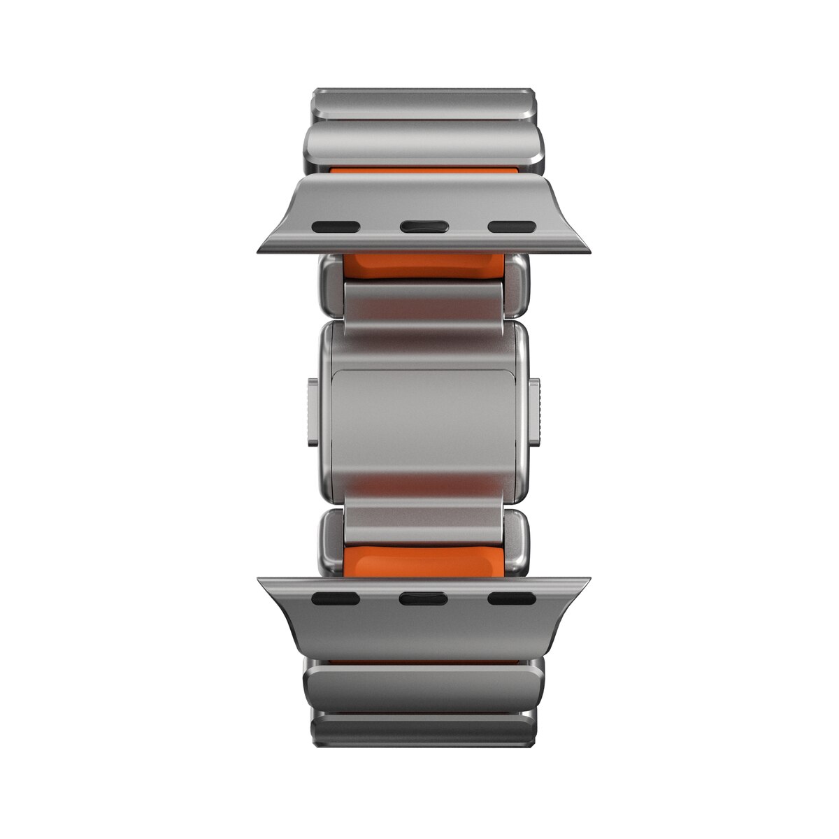 Stratos Band Apple Watch Series 8 45mm Black Titanium - Ultra Orange