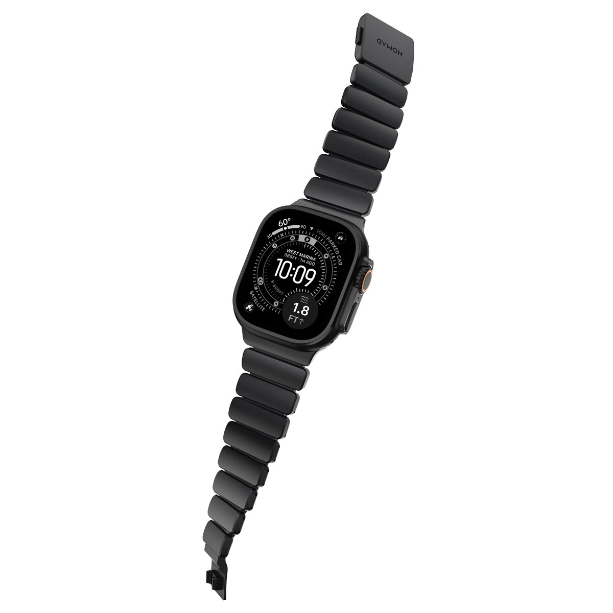 Stratos Band Apple Watch Series 8 45mm Black Titanium - Black