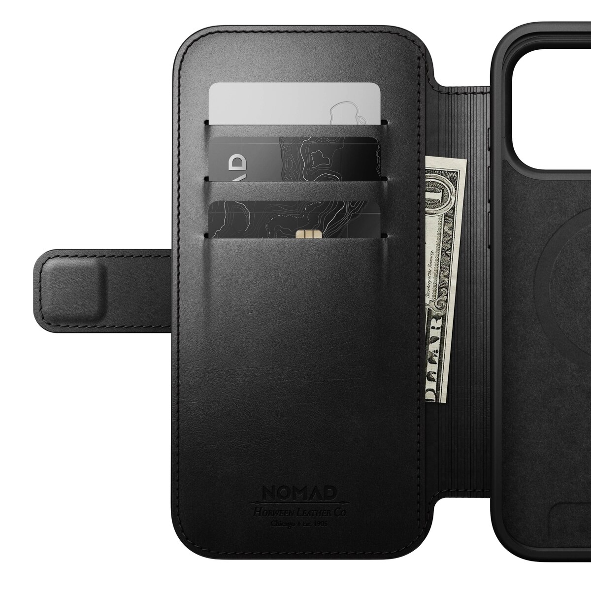 iPhone 17 Pro Max Modern Horween Leather Folio MagSafe Black