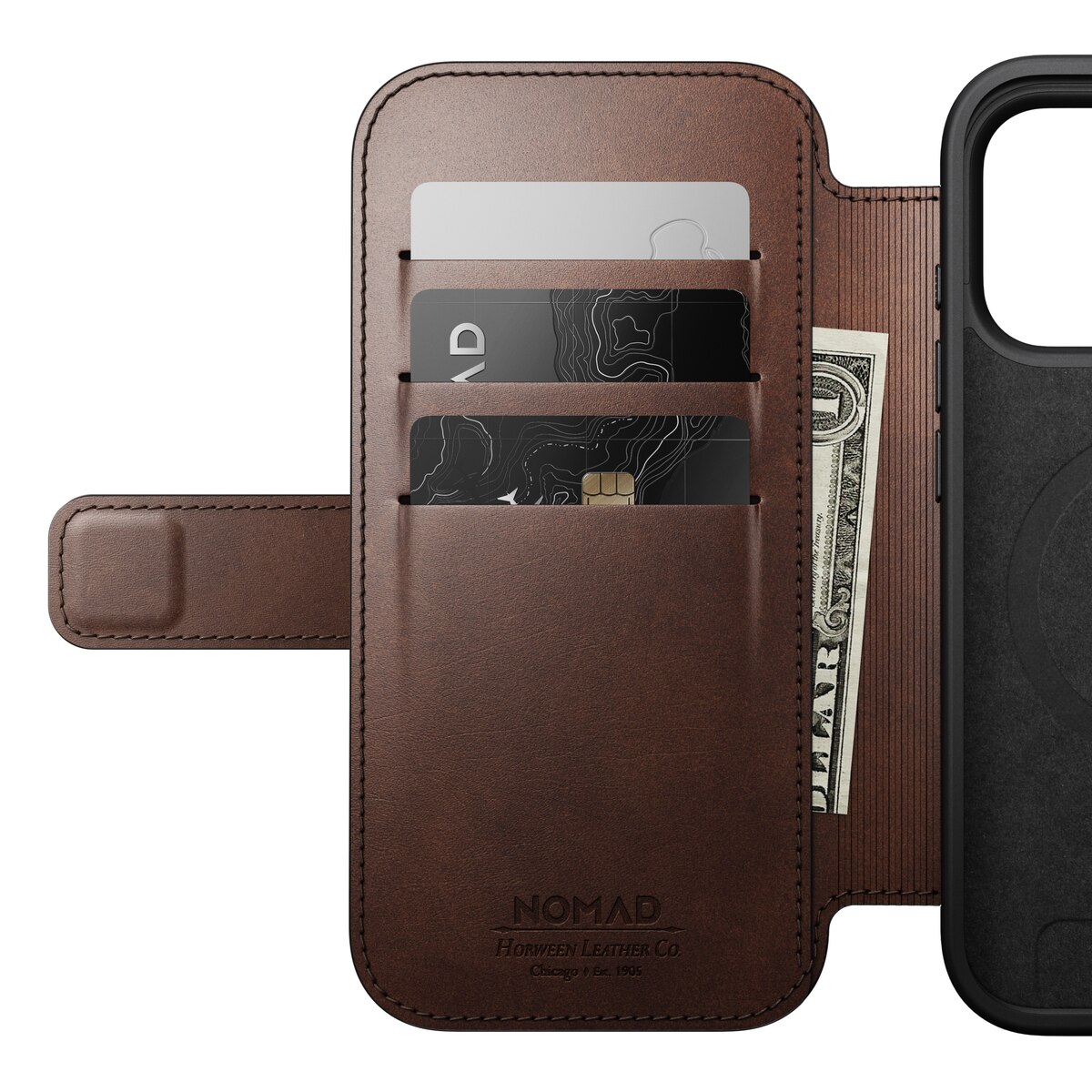 iPhone 17 Pro Modern Horween Leather Folio MagSafe Rustic Brown