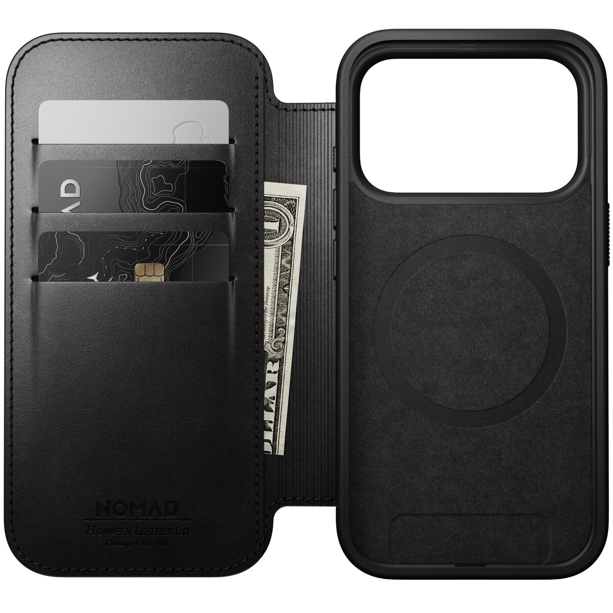 iPhone 17 Pro Modern Horween Leather Folio MagSafe Black