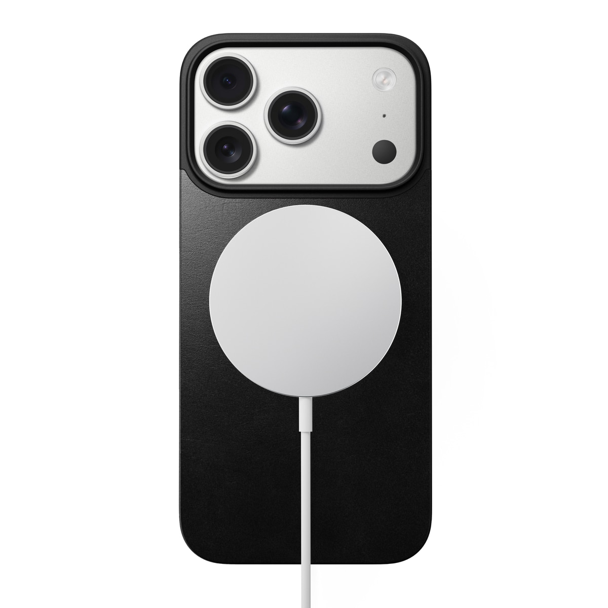 iPhone 17 Pro Magnetic Leather Back Black