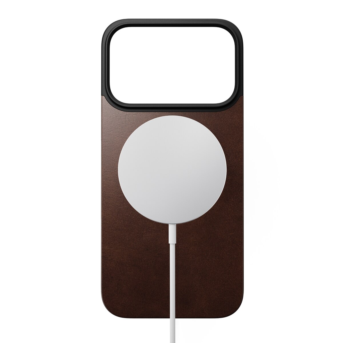 iPhone 17 Pro Magnetic Leather Back Rustic Brown