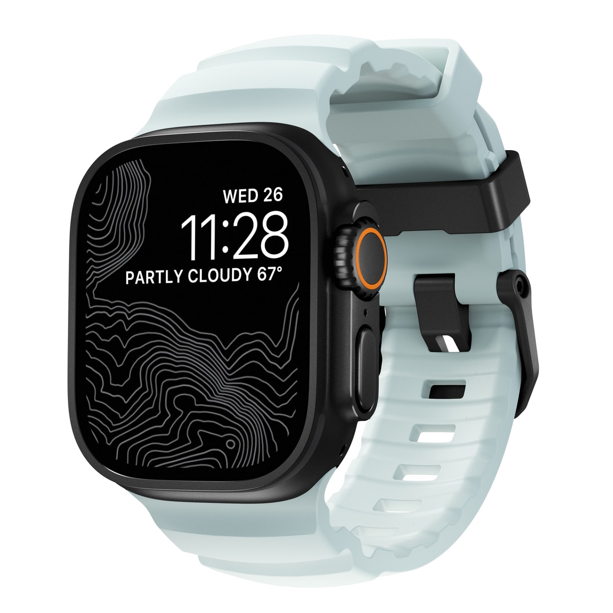 Apple Watch Series 1-3 42mm Rocky Point Band Icy Blue Glow (Black Hardware) - Limited edition