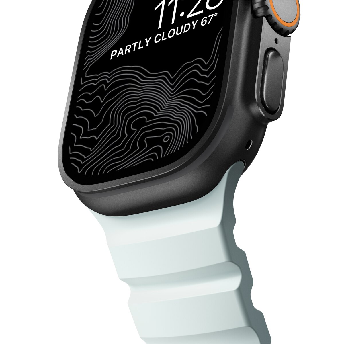 Apple Watch Series 7 45mm Rocky Point Band Icy Blue Glow (Black Hardware) - Limited edition