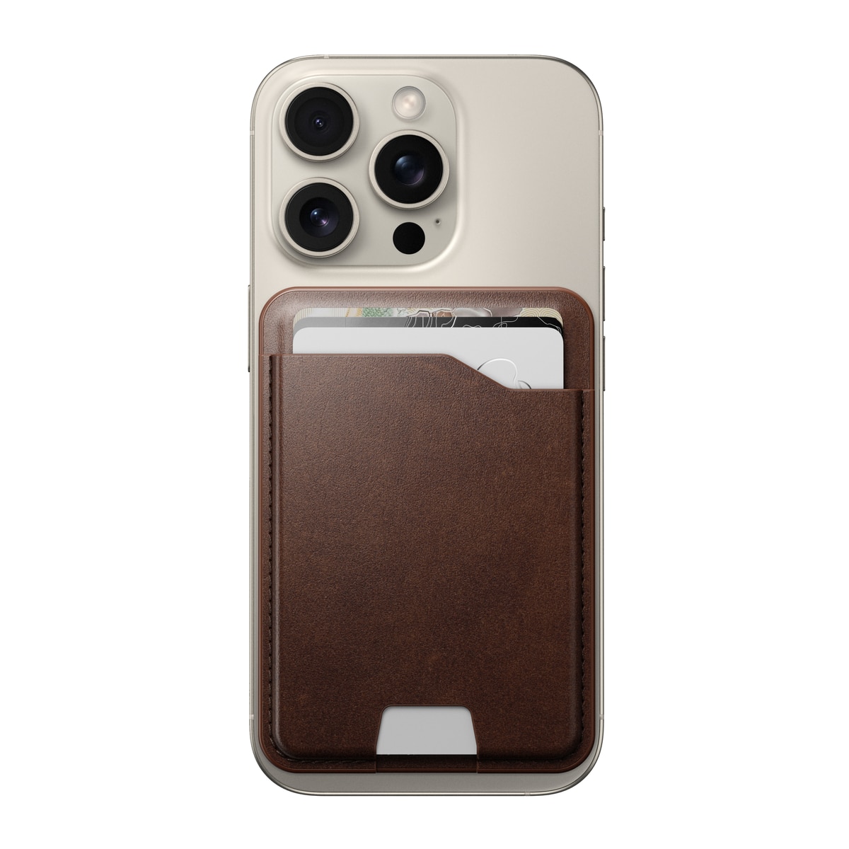 Mag Wallet with Tracking Horween Leather Rustic Brown