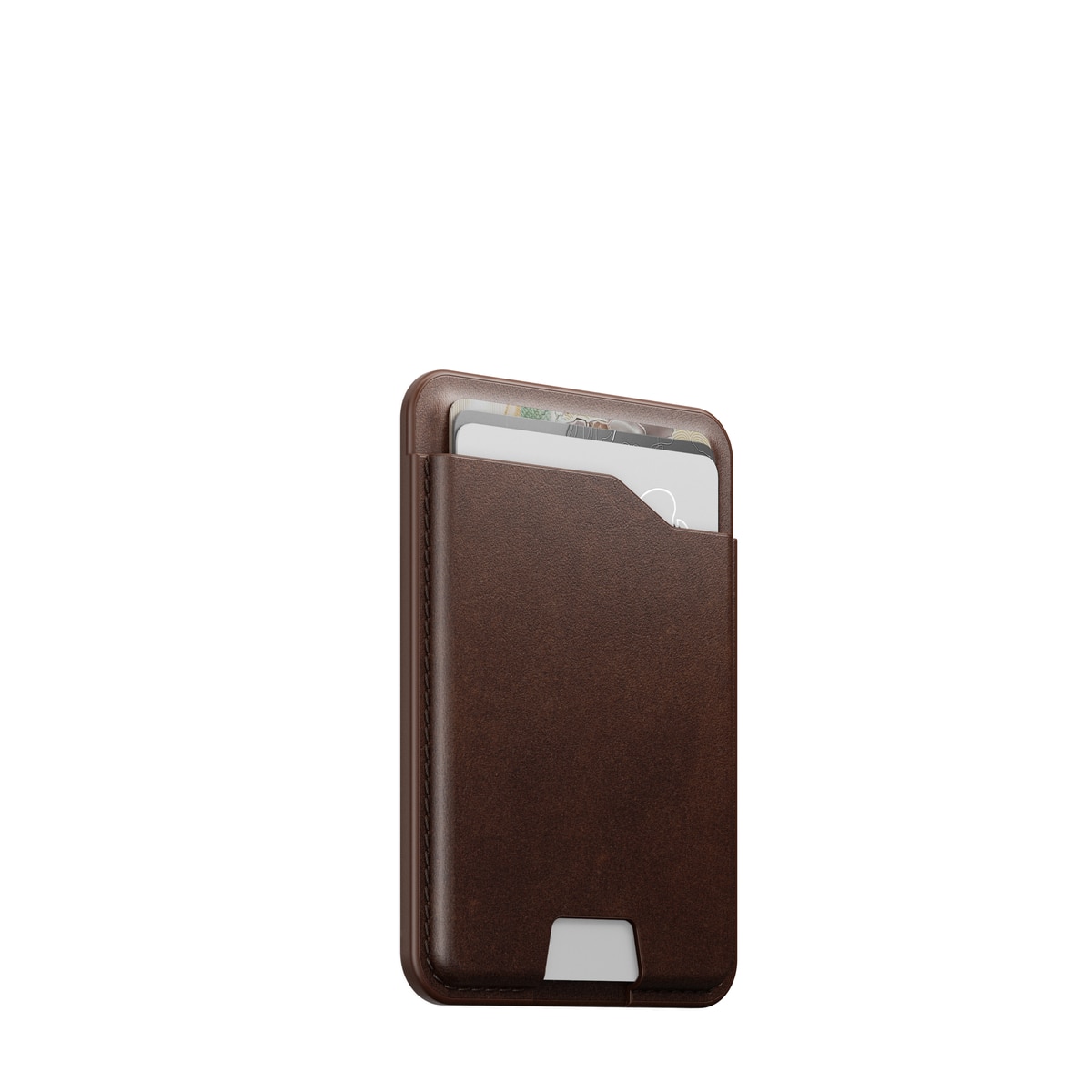 Mag Wallet with Tracking Horween Leather Rustic Brown