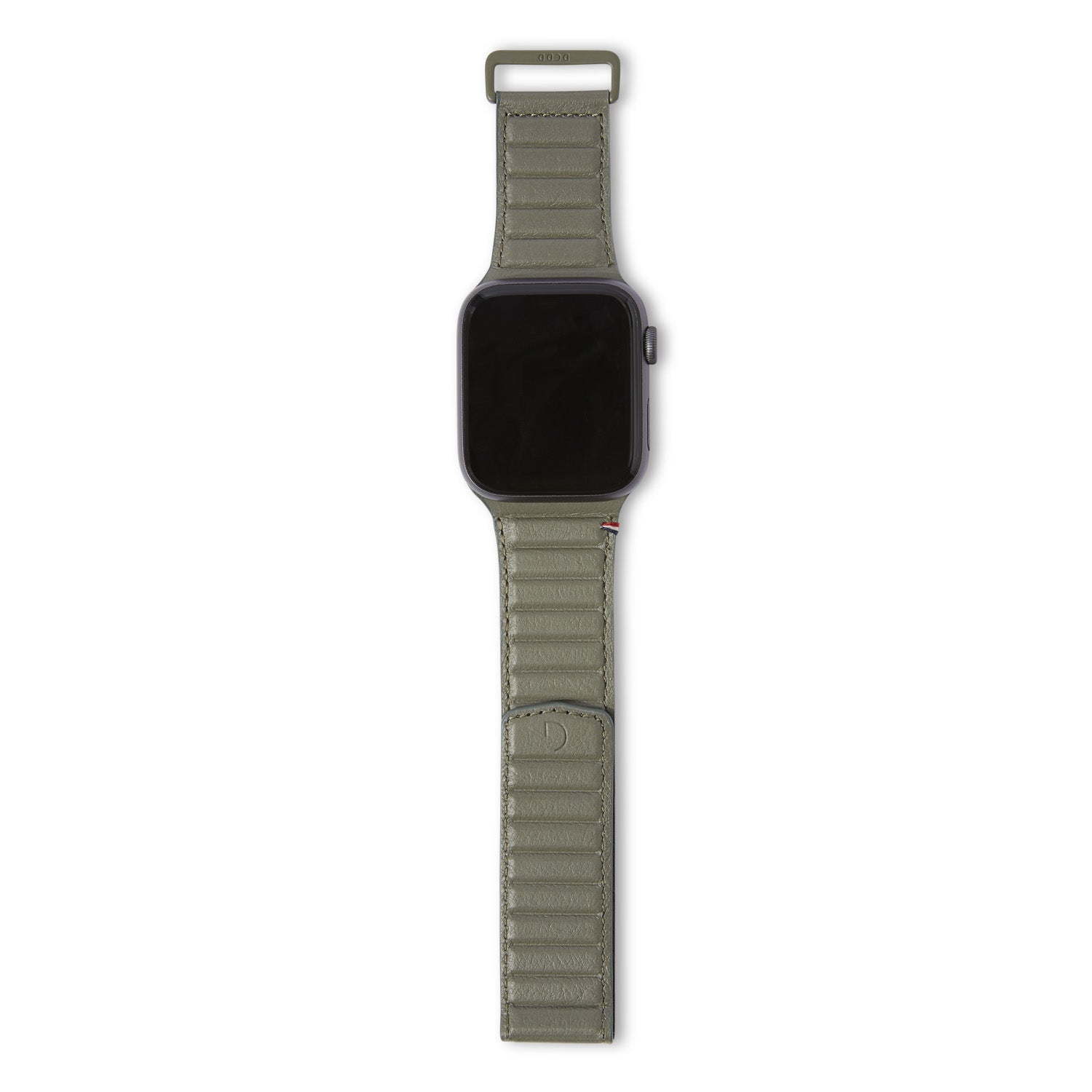 Leather Magnetic Traction Strap Apple Watch Ultra 49mm Olive