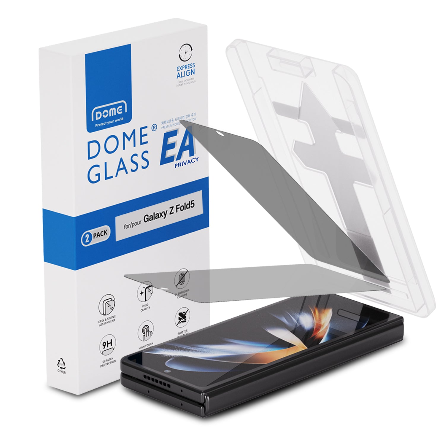 EA Privacy Glass Screen Protector Samsung Galaxy Z Fold 5 (2-pack)