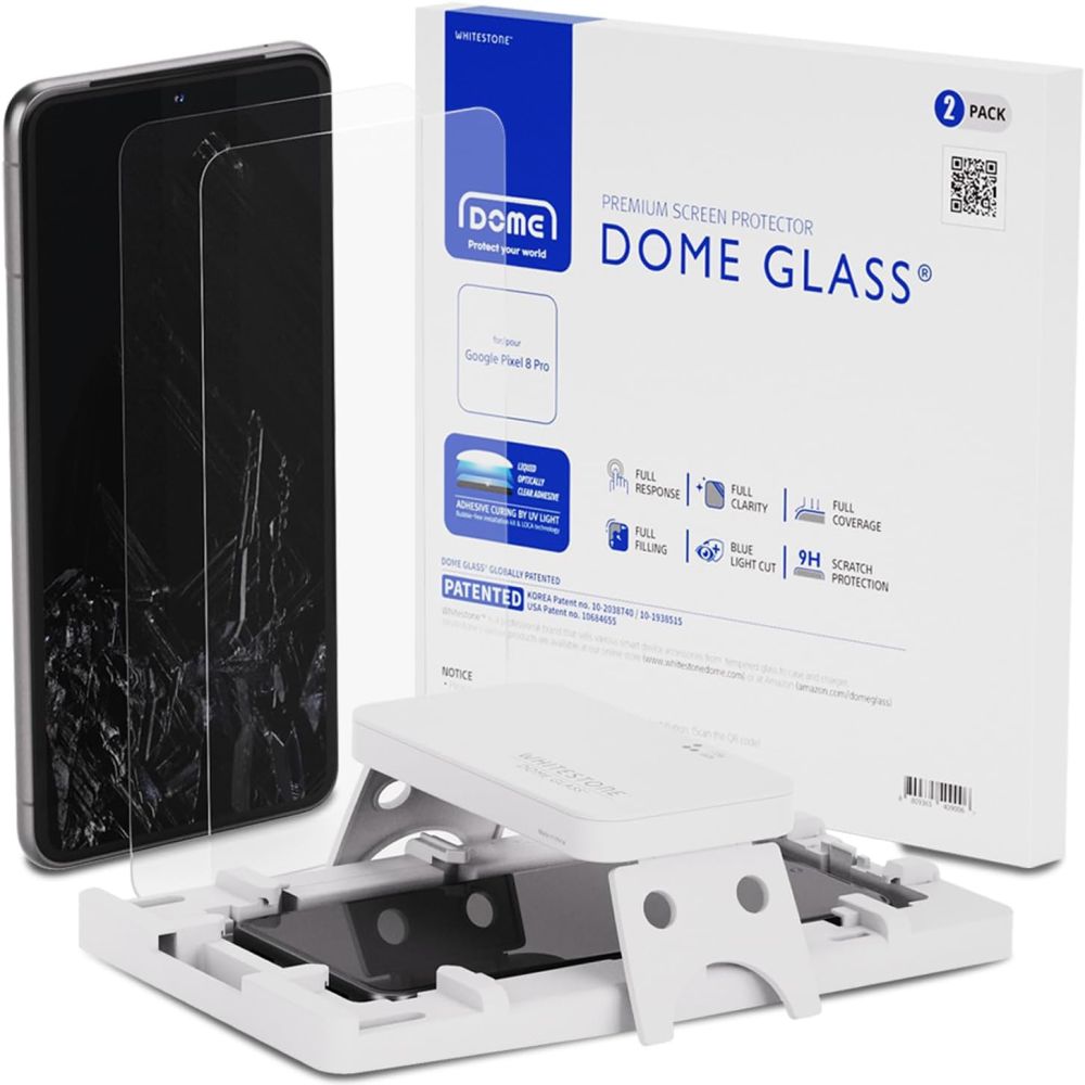 Dome Glass Screen Protector Google Pixel 8 Pro (2-pack)