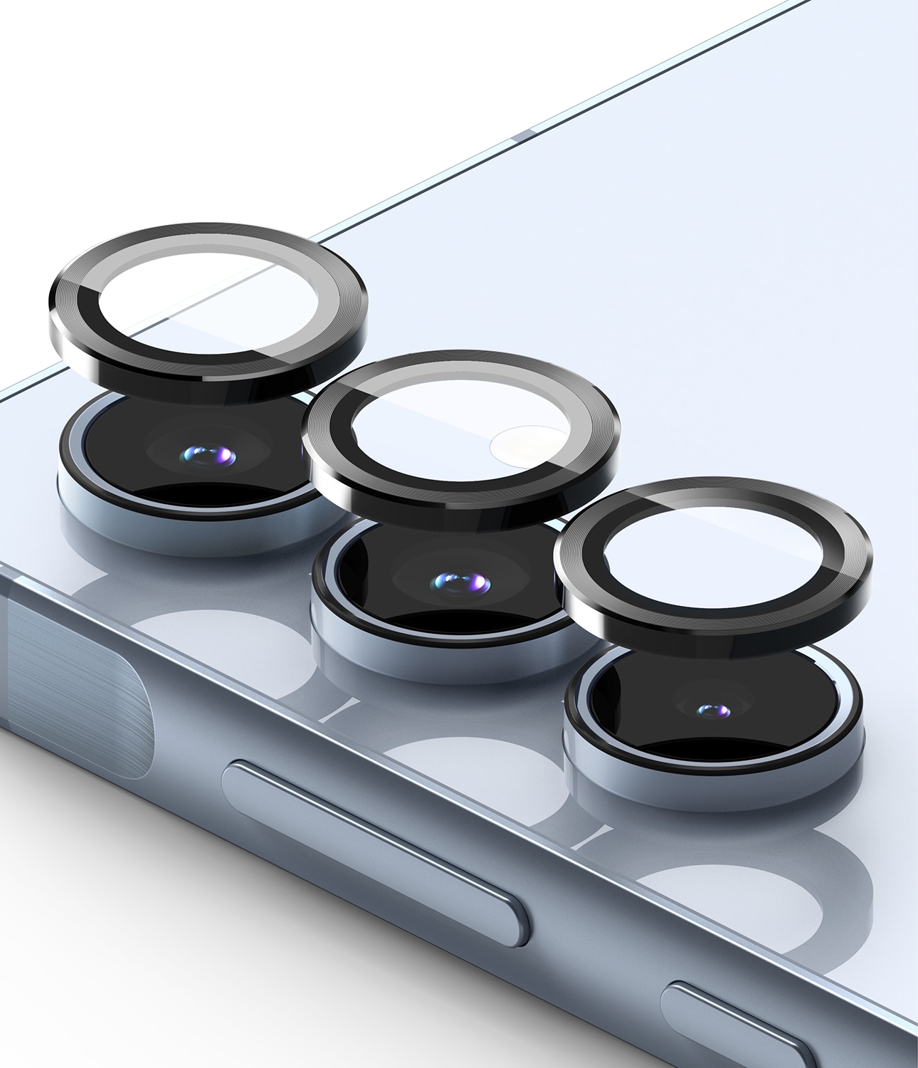Camera Lens Frame Glass Samsung Galaxy A55 Svart