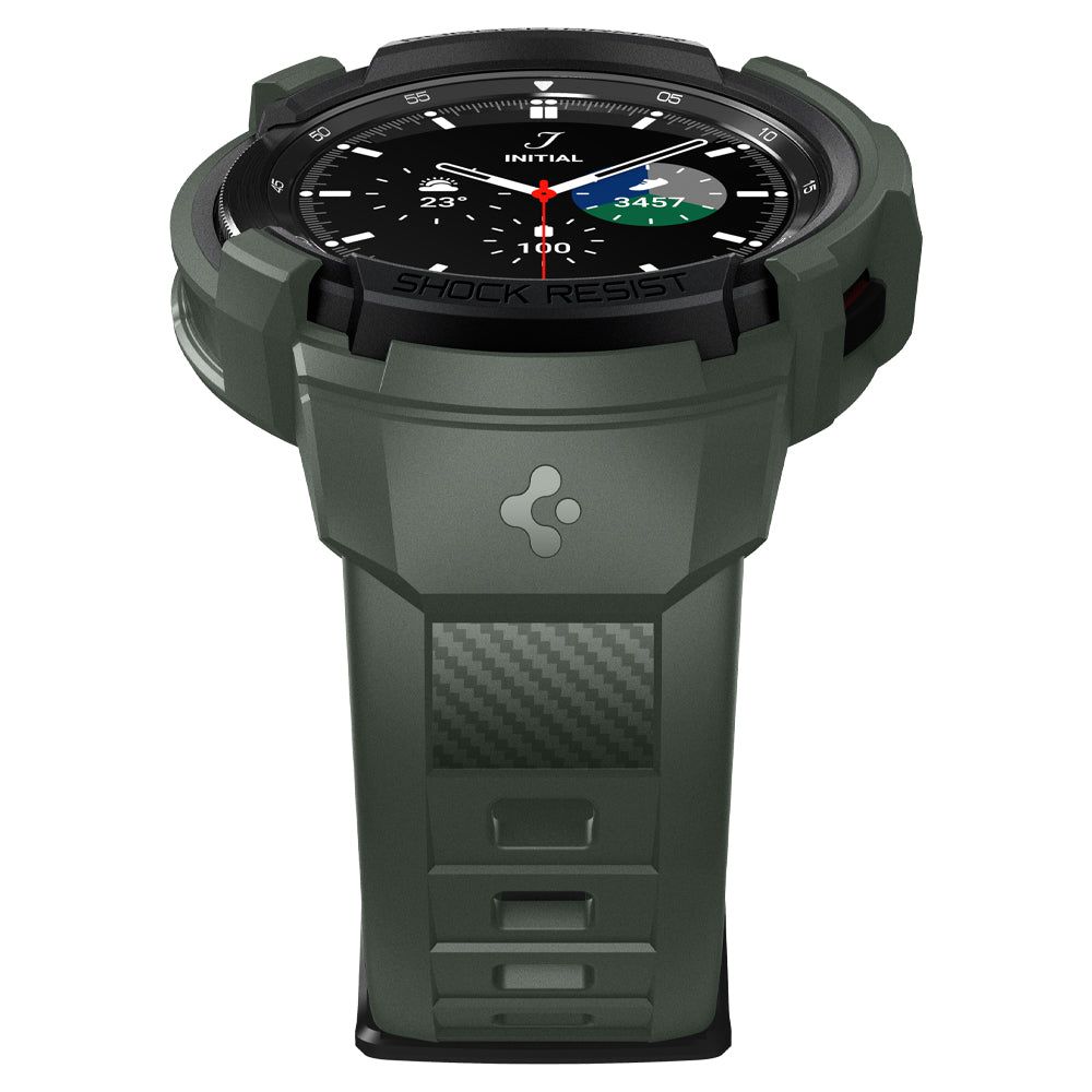 Galaxy Watch 4 Classic 46mm Case Rugged Armor Pro Military Green