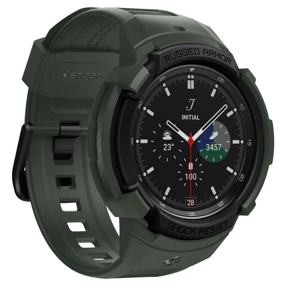 Galaxy Watch 4 Classic 46mm Case Rugged Armor Pro Military Green