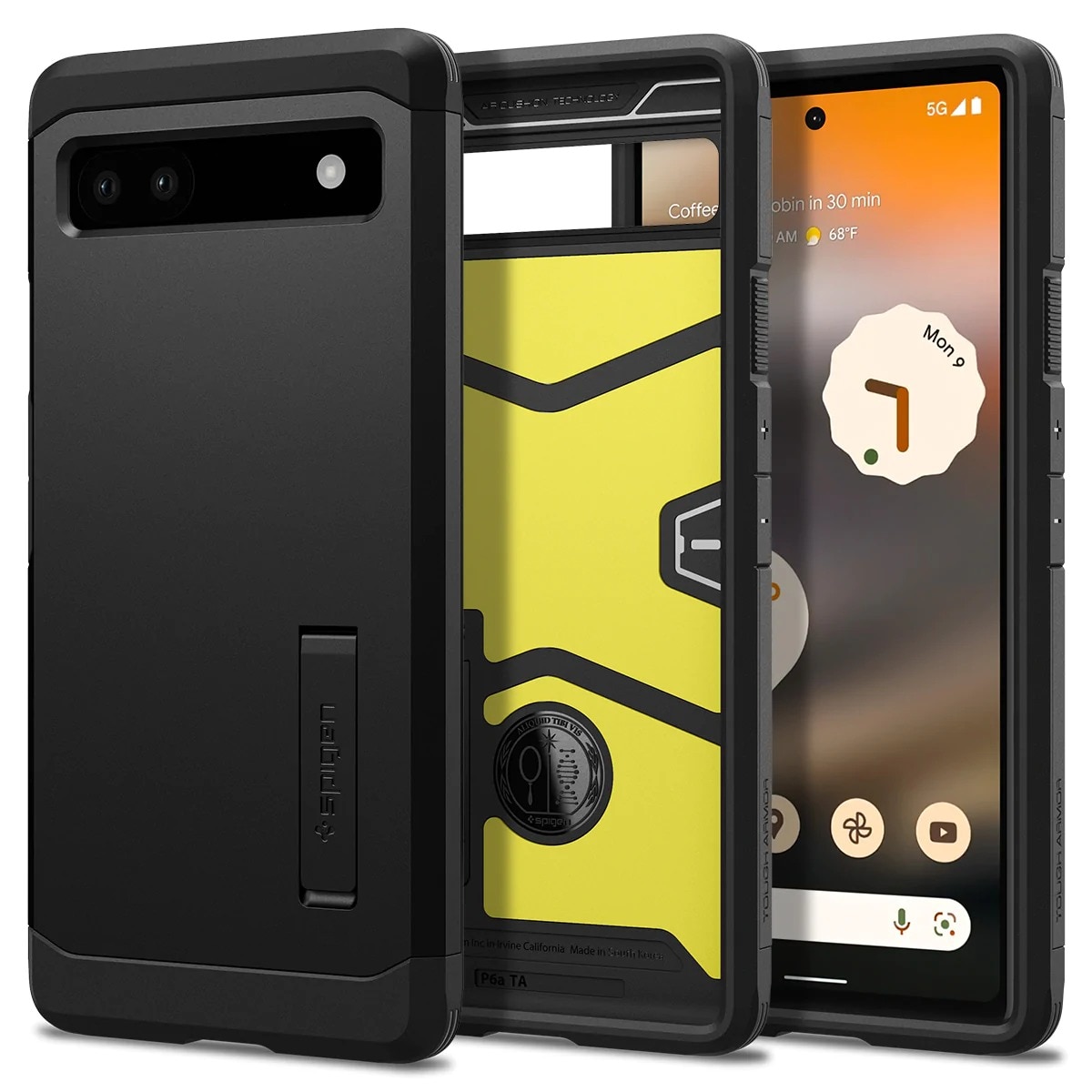 Google Pixel 6a Case Tough Armor Black