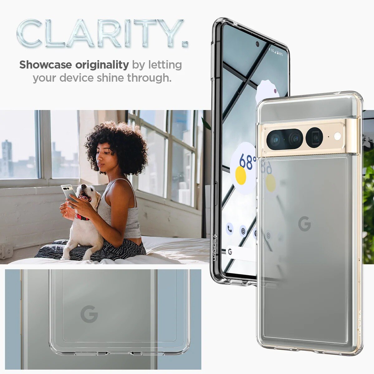 Google Pixel 7 Pro Case Ultra Hybrid Crystal Clear