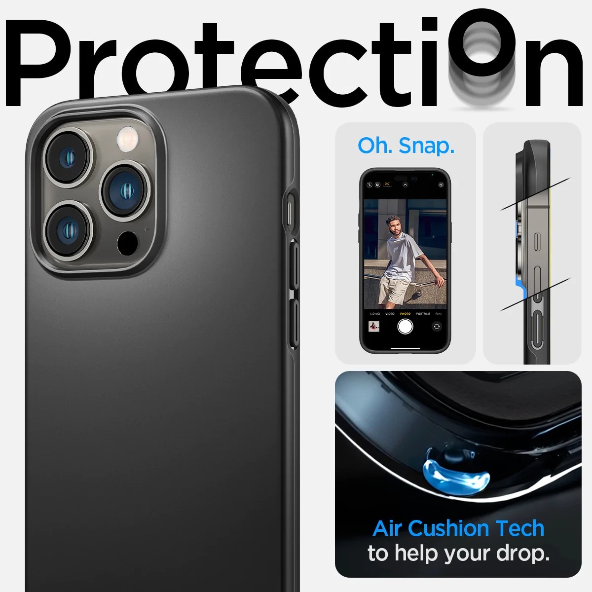 iPhone 14 Pro Case Thin Fit Black