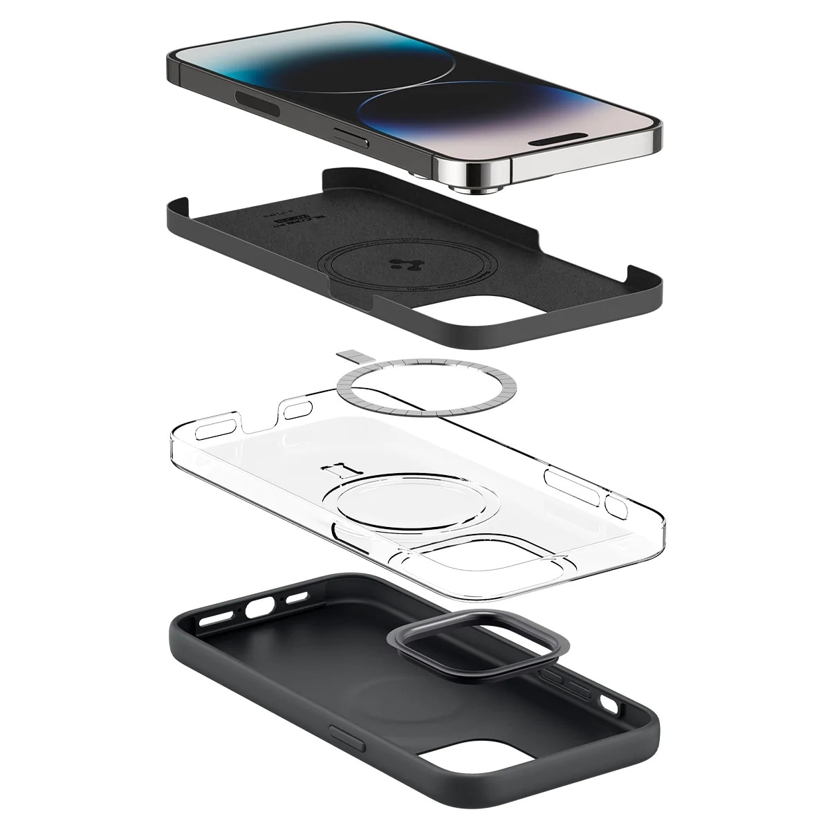 iPhone 14 Pro Case Silicone Fit Mag Black