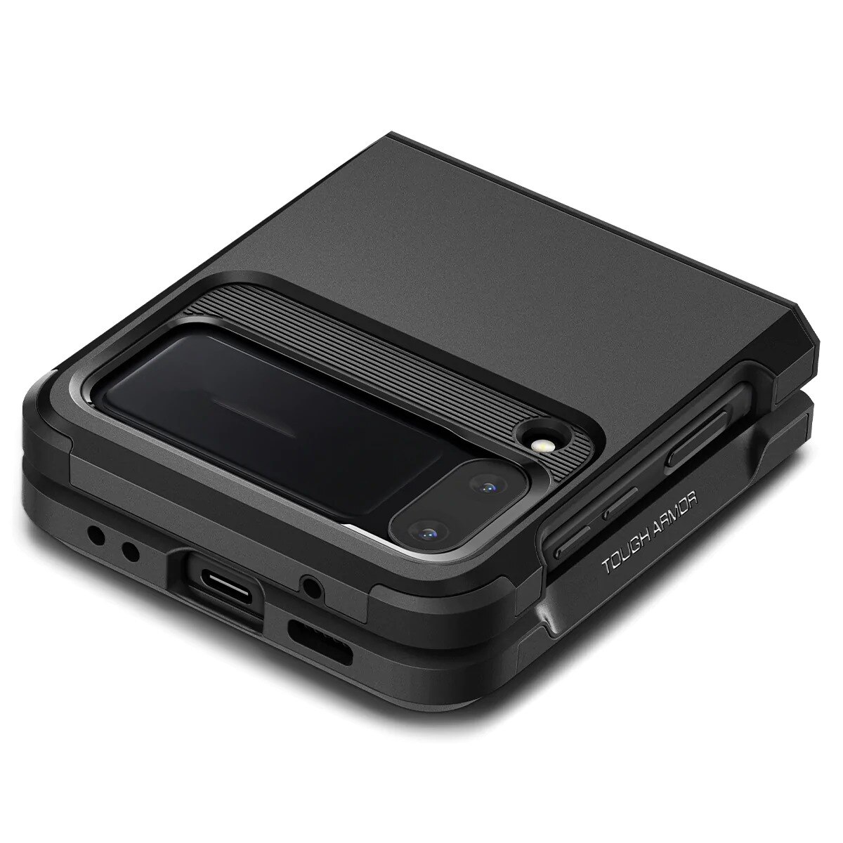 Galaxy Z Flip 4 Case Tough Armor Black