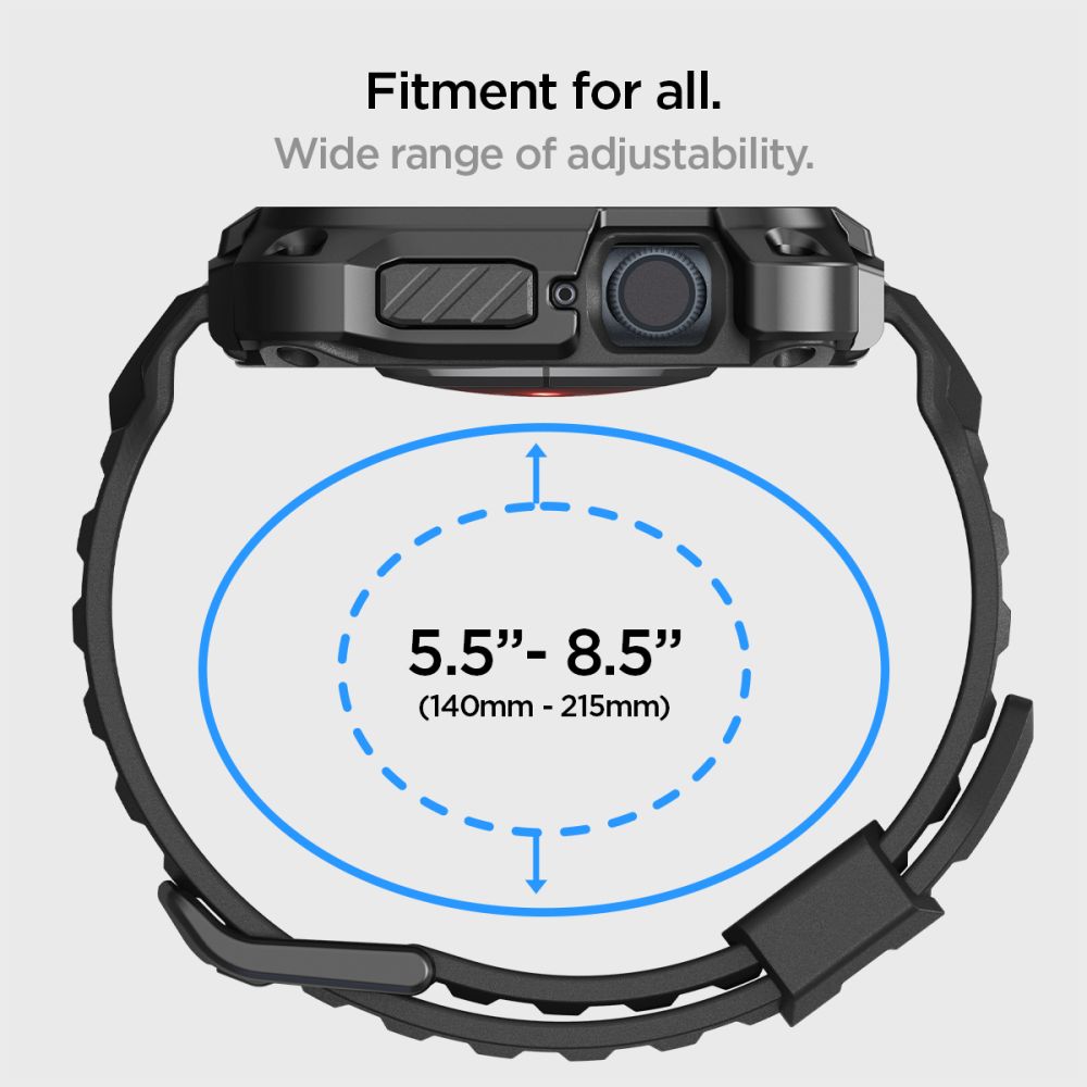 Apple Watch 45mm Series 8 Case Tough Armor Pro Metal Black