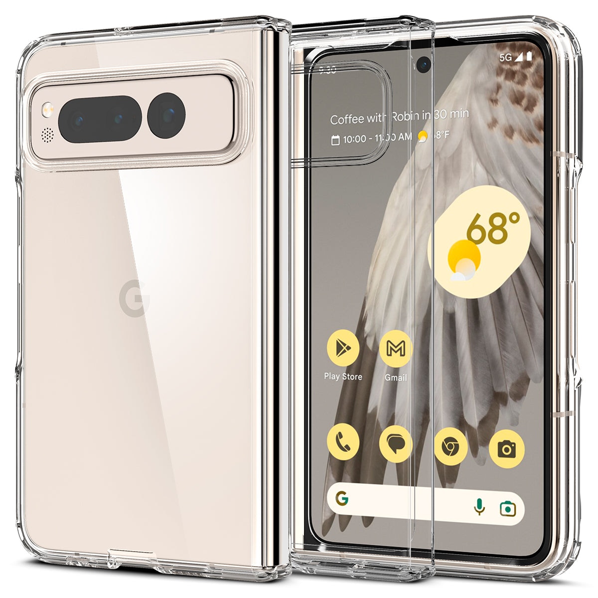 Google Pixel Fold Case Ultra Hybrid Crystal Clear