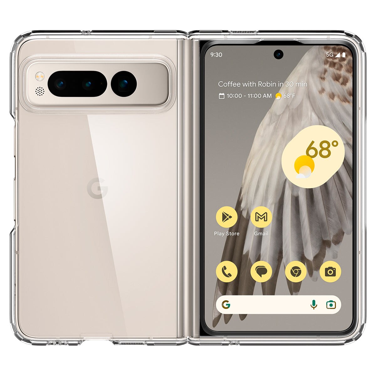 Google Pixel Fold Case Ultra Hybrid Crystal Clear