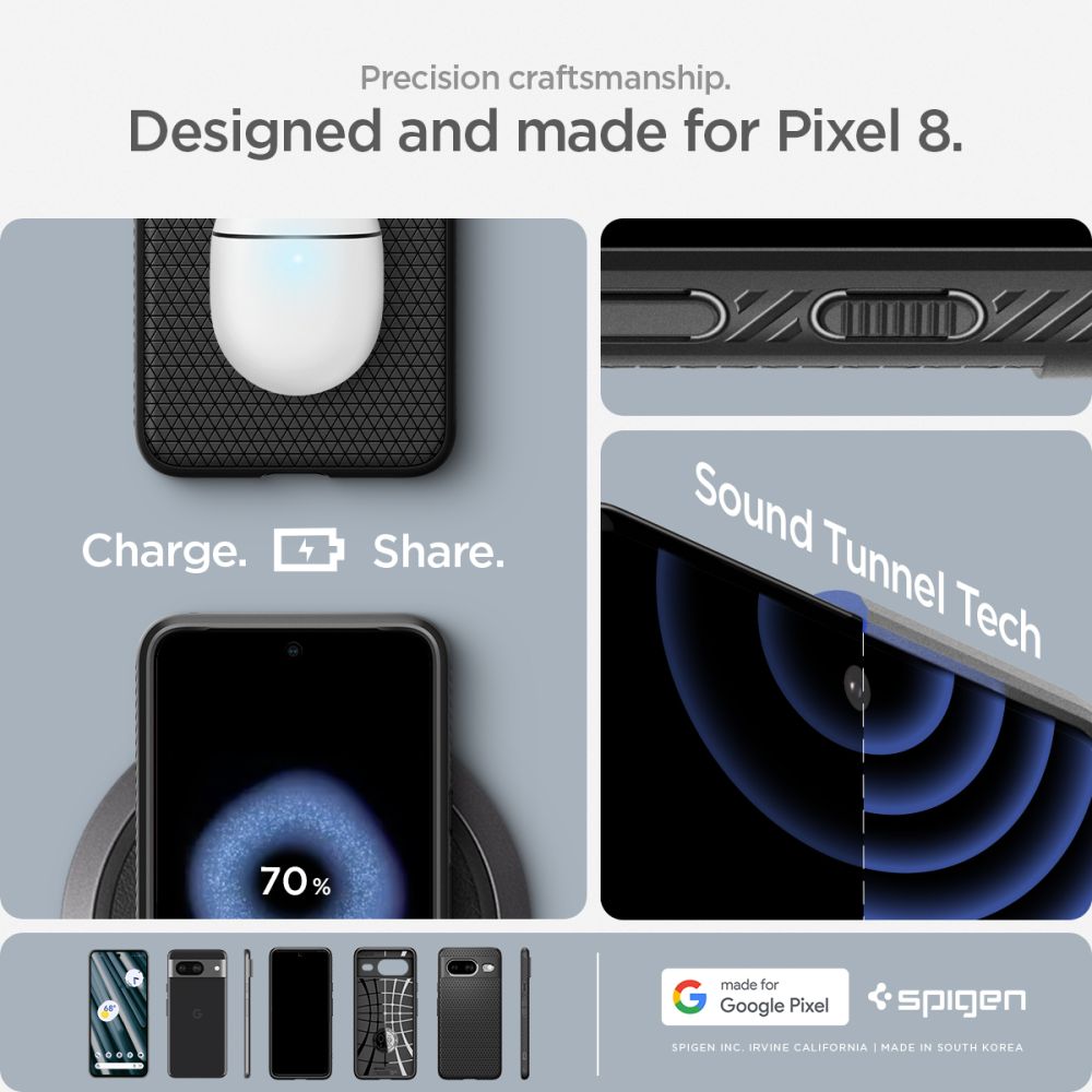 Google Pixel 8 Case Liquid Air Matte Black