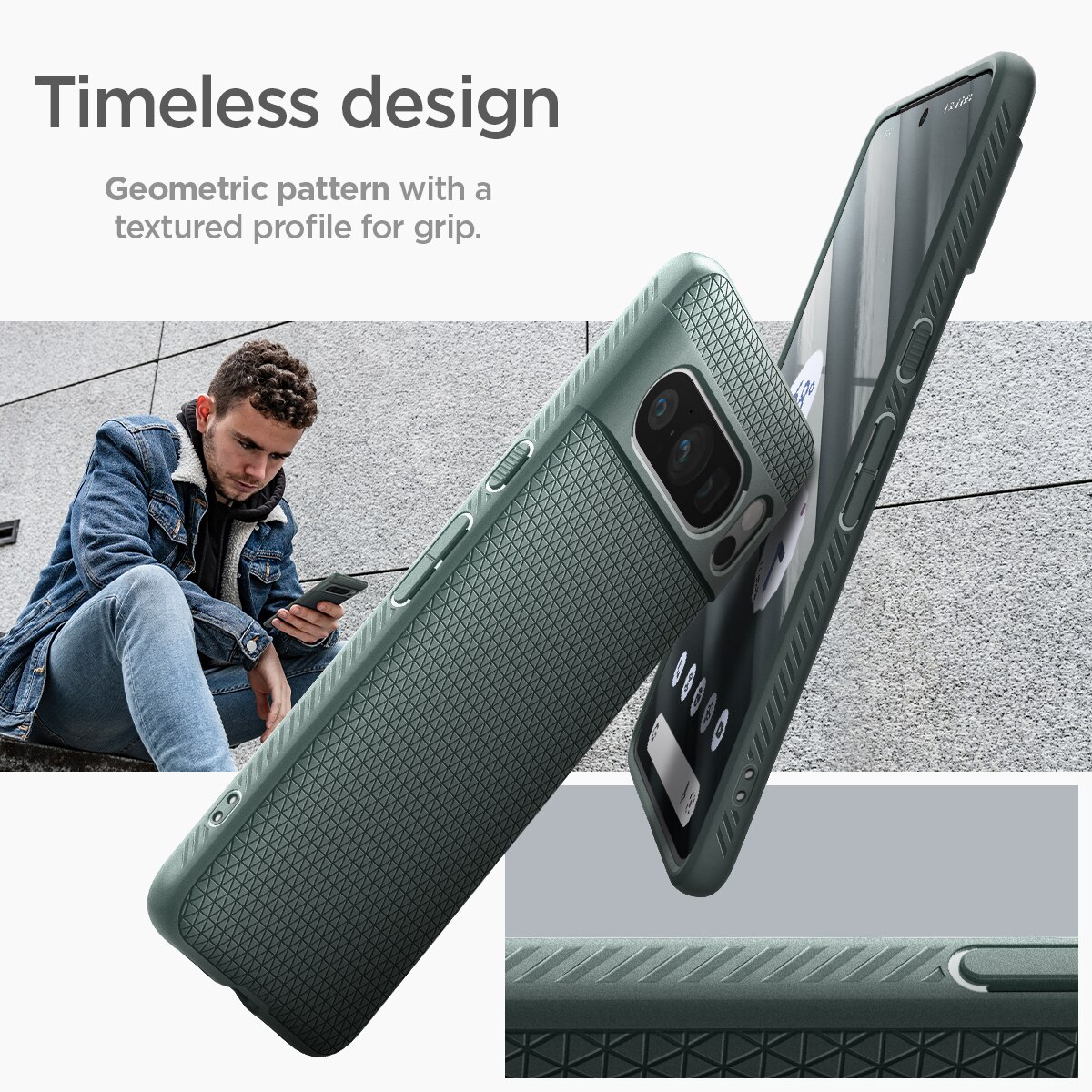 Google Pixel 8 Pro Case Liquid Air Abyss Green