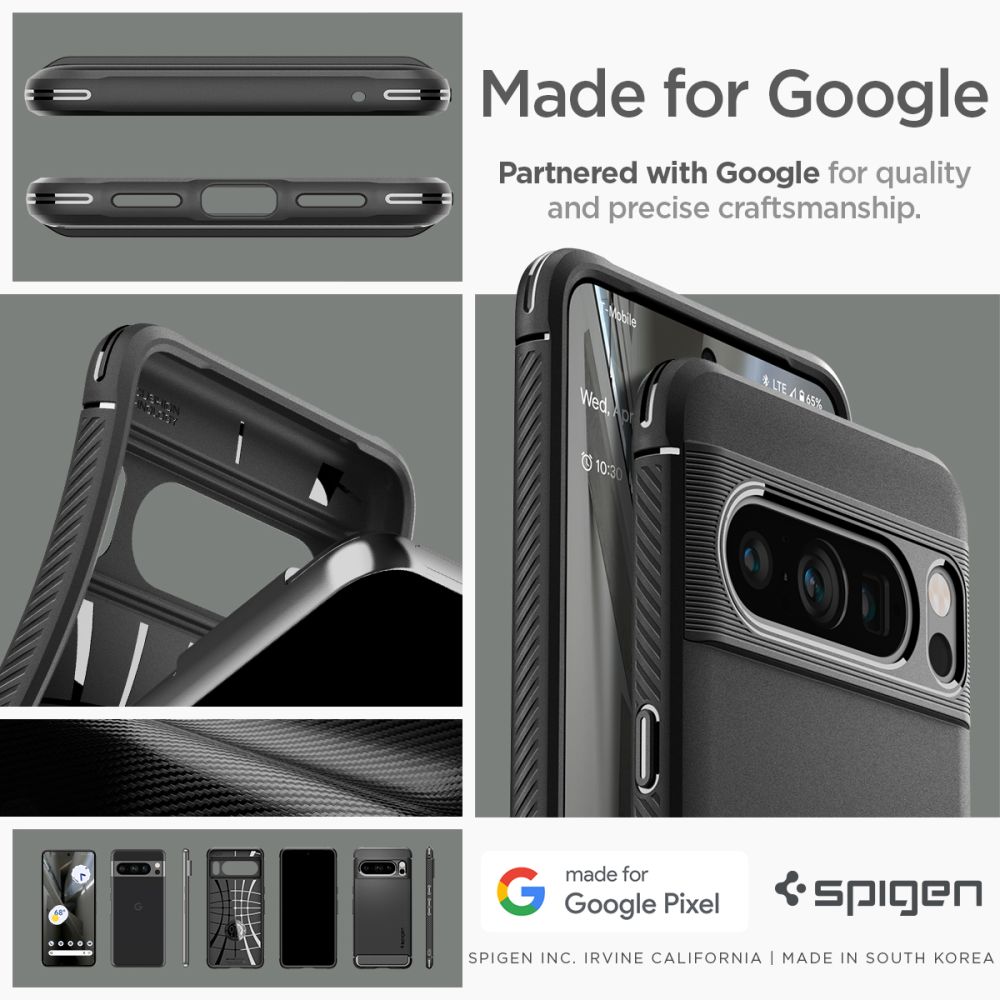 Google Pixel 8 Pro Case Rugged Armor Black