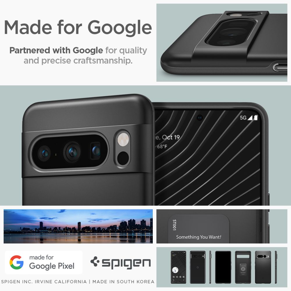 Google Pixel 8 Pro Case Thin Fit Black