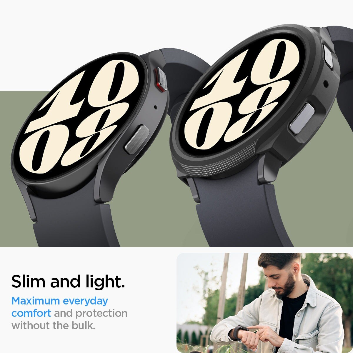 Samsung Galaxy Watch 6 40mm Skal Liquid Air svart