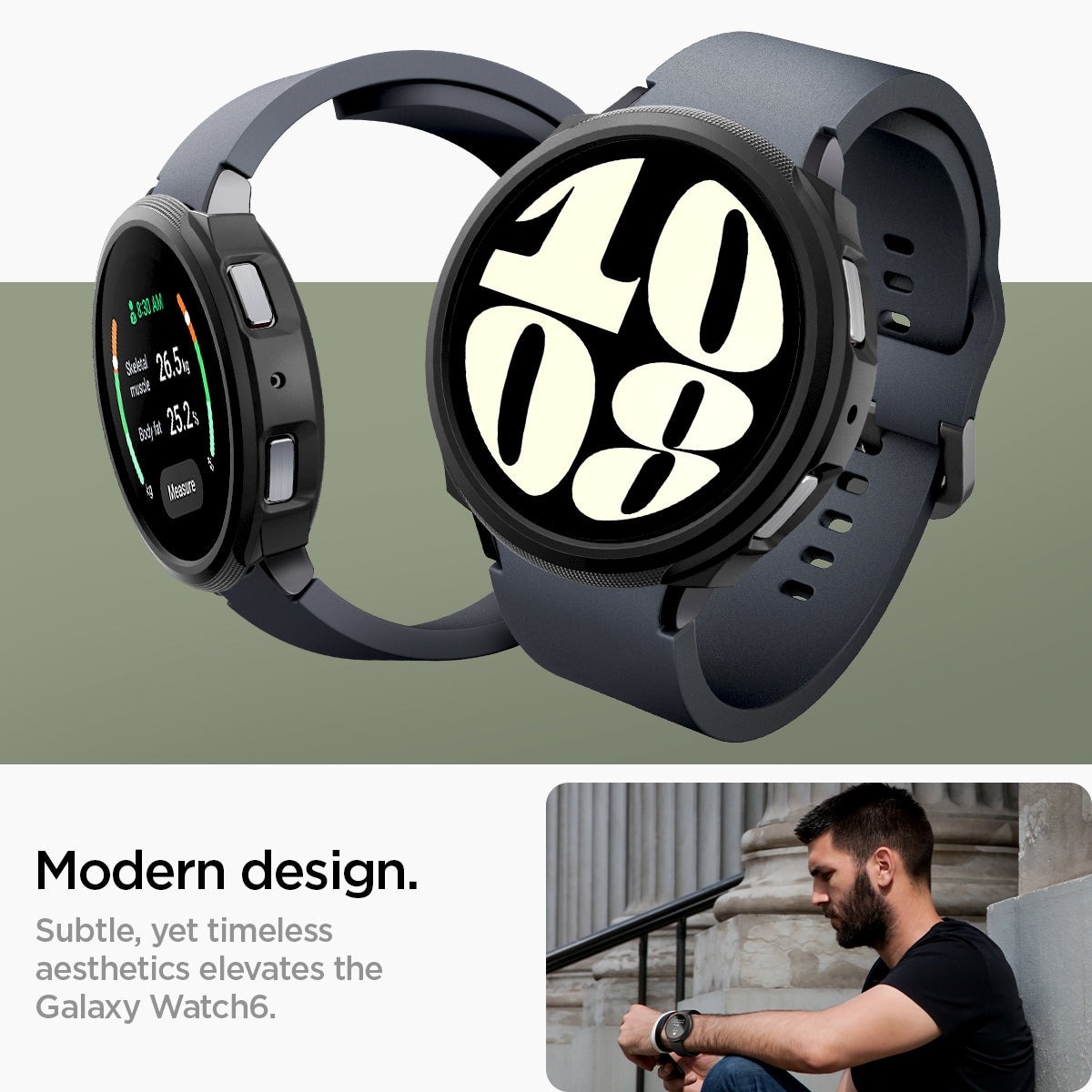 Samsung Galaxy Watch 6 40mm Skal Liquid Air svart