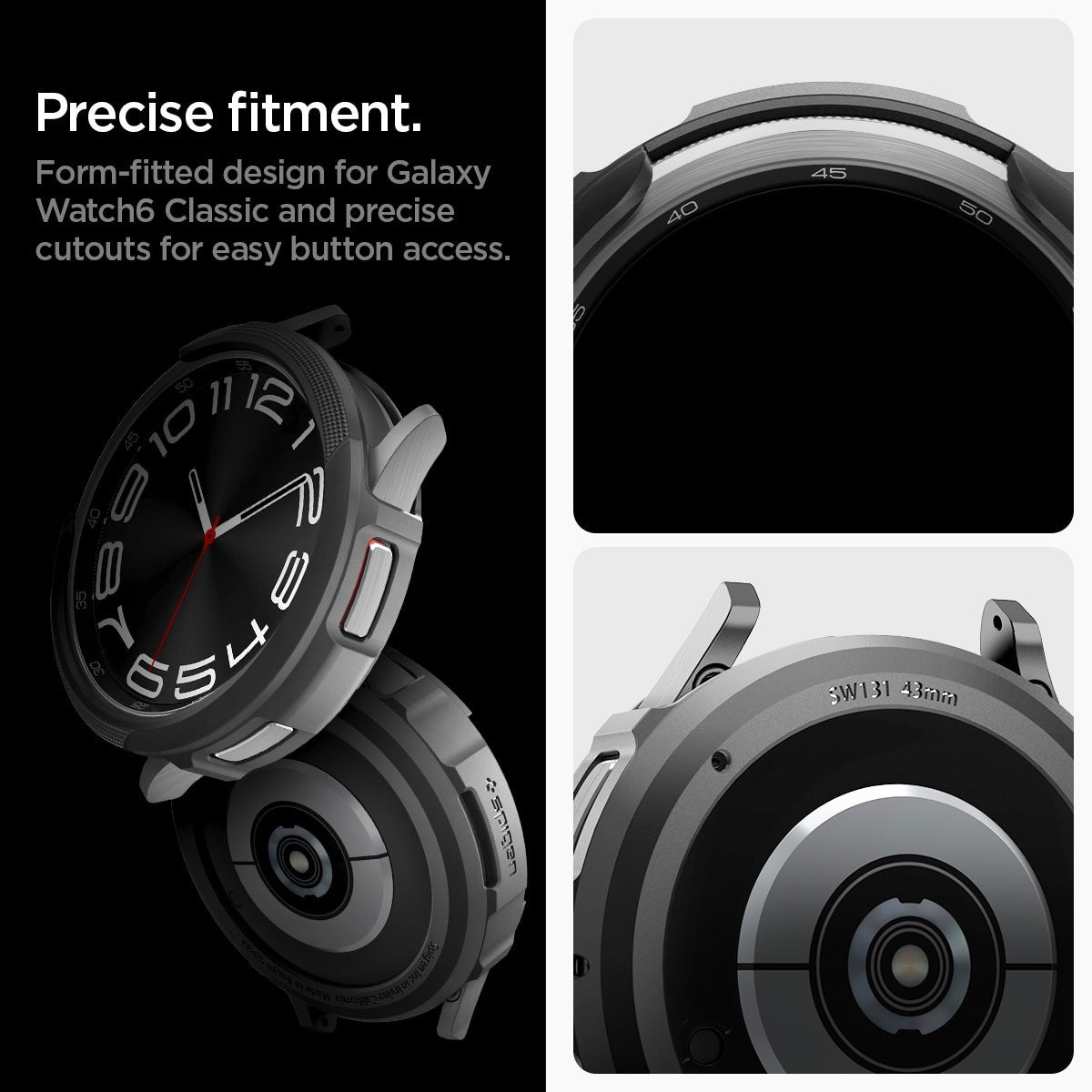 Samsung Galaxy Watch 6 Classic 43mm Skal Liquid Air svart