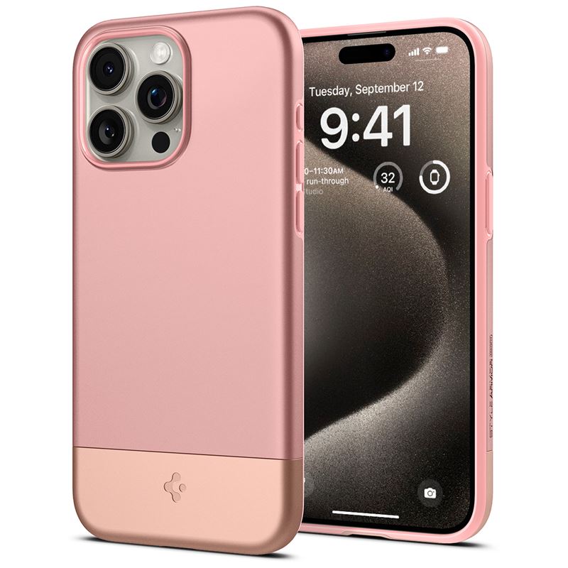 iPhone 15 Pro Skal Style Armor MagSafe Rose Gold