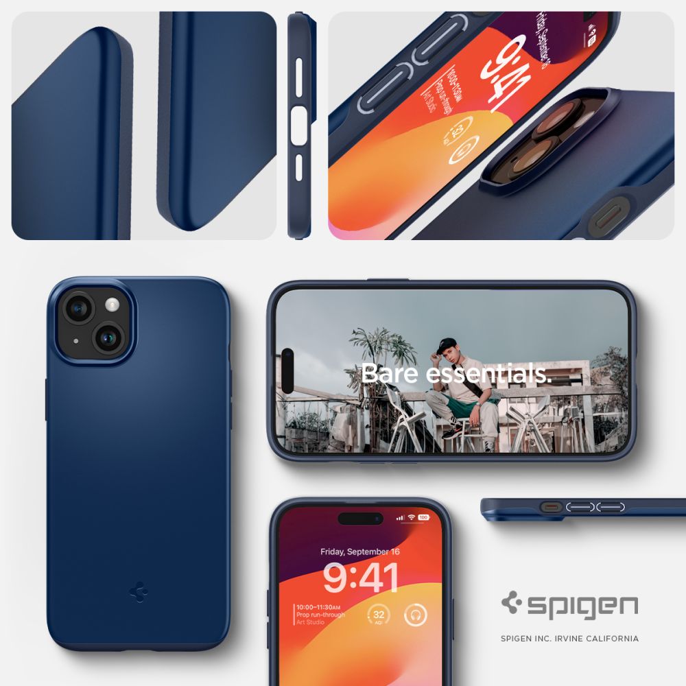 iPhone 15 Skal Thin Fit Navy Blue