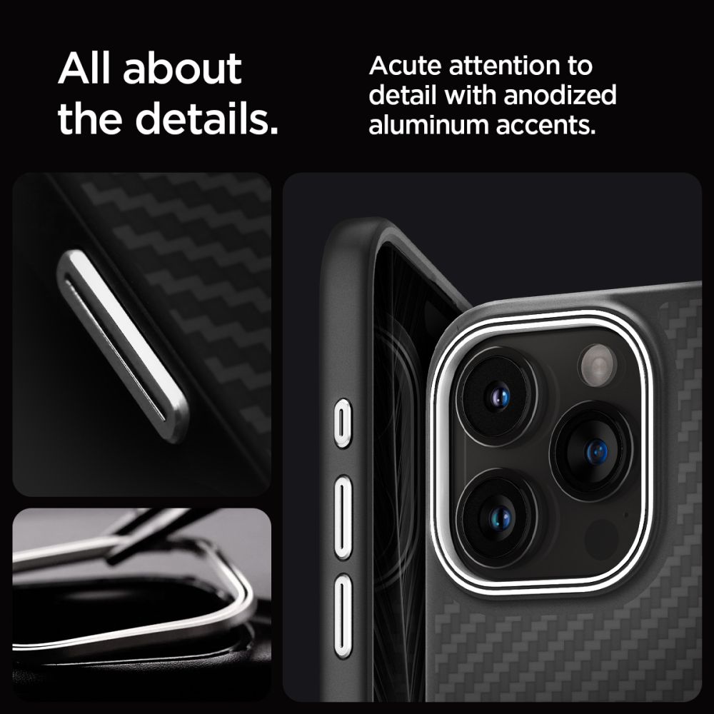 iPhone 15 Pro Skal Enzo Aramid MagSafe Black