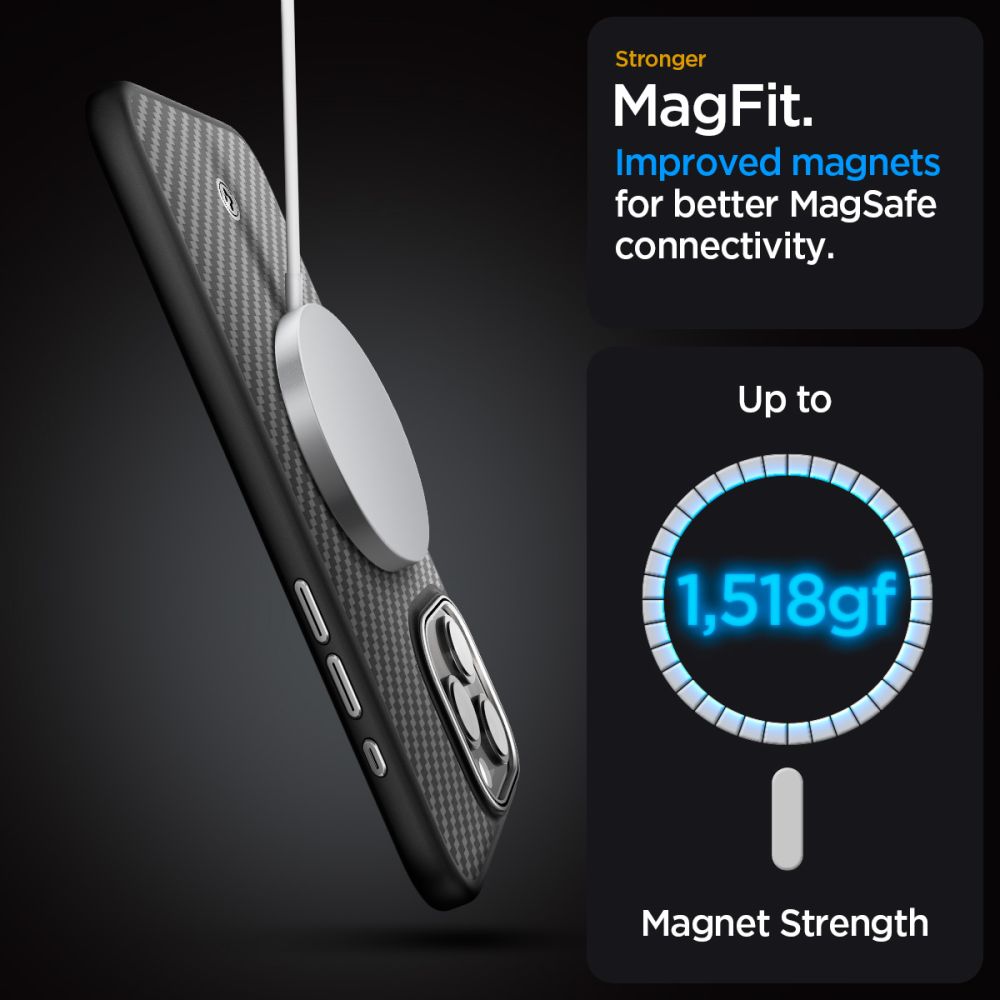 iPhone 15 Pro Skal Enzo Aramid MagSafe Black