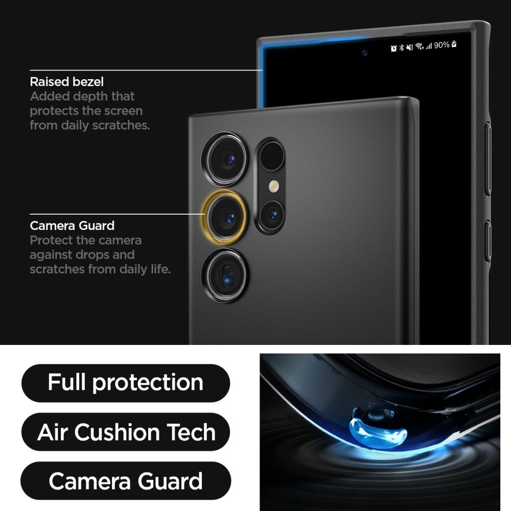 Samsung Galaxy S24 Ultra Case Thin Fit Black
