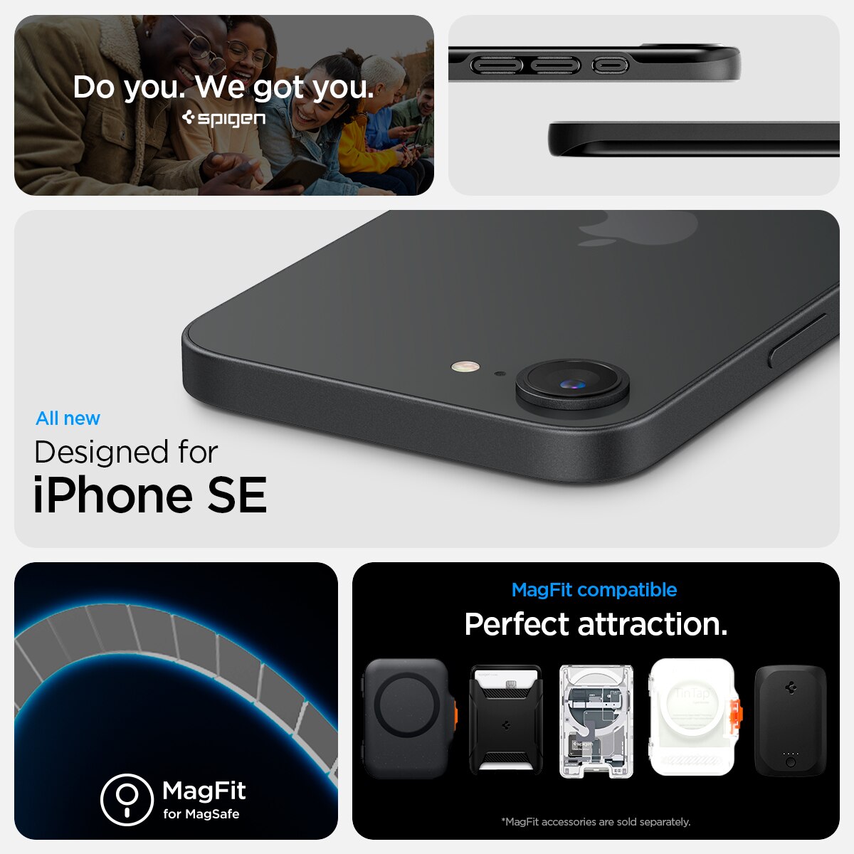 iPhone 16e Case Thin Fit MagSafe Black