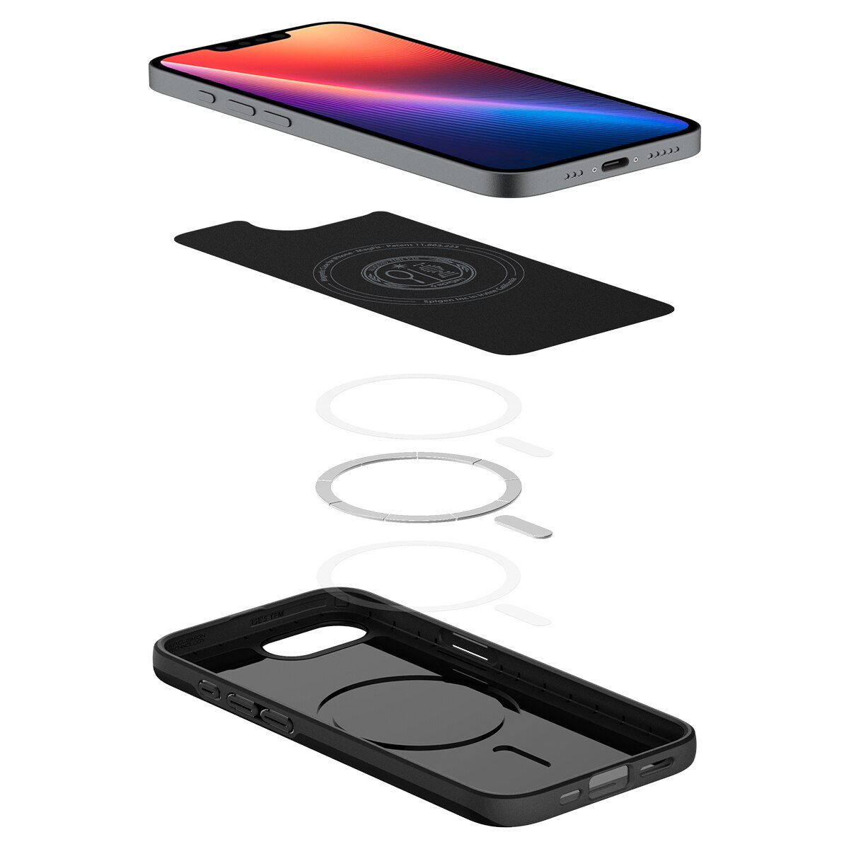 iPhone 16e Case Thin Fit MagSafe Black