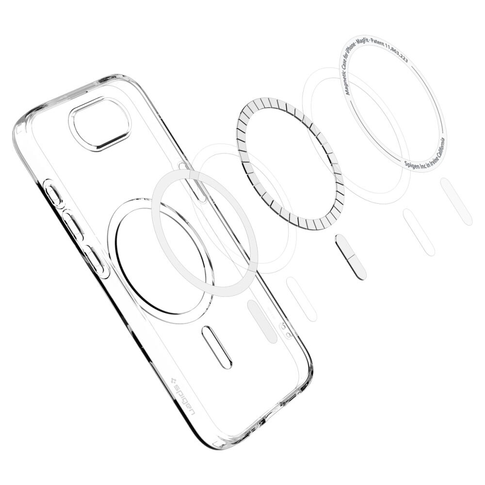 iPhone 16e Case Liquid Crystal MagSafe Clear White