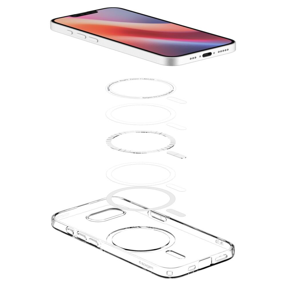 iPhone 16e Case Liquid Crystal MagSafe Clear White