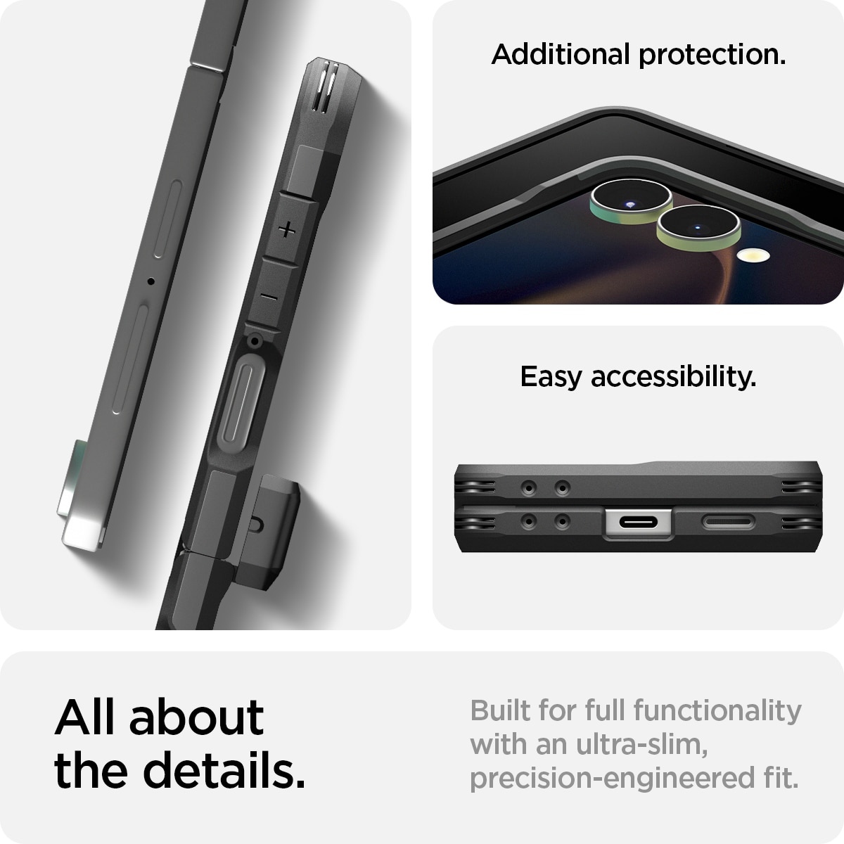 Samsung Galaxy Z Flip 7 Case Tough Armor Pro MagSafe Black