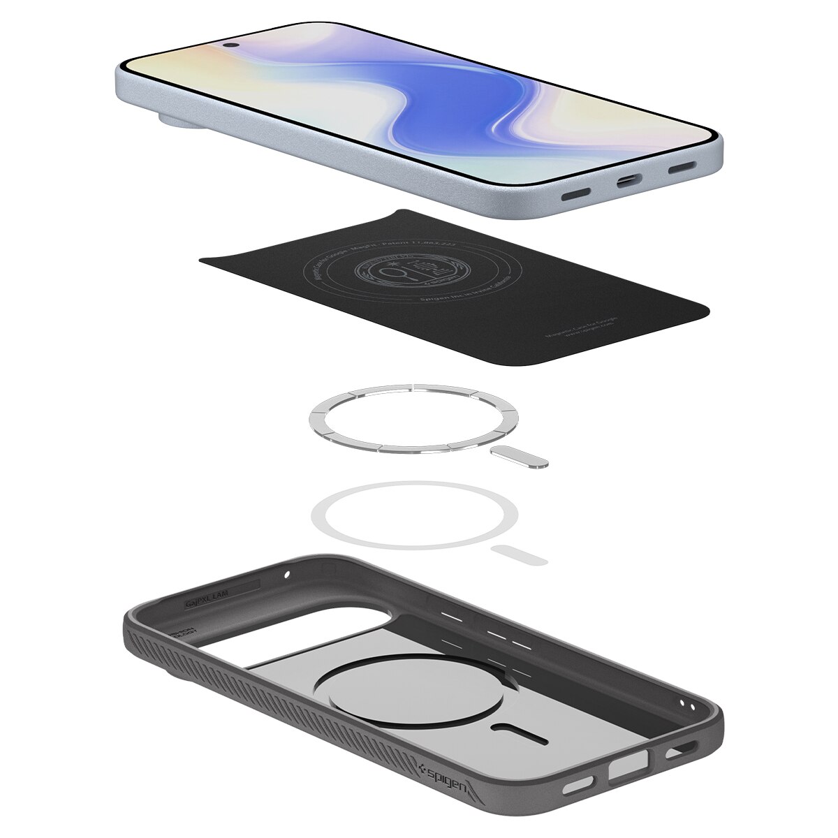 Google Pixel 10 Pro Case Liquid Air MagSafe Marble Gray