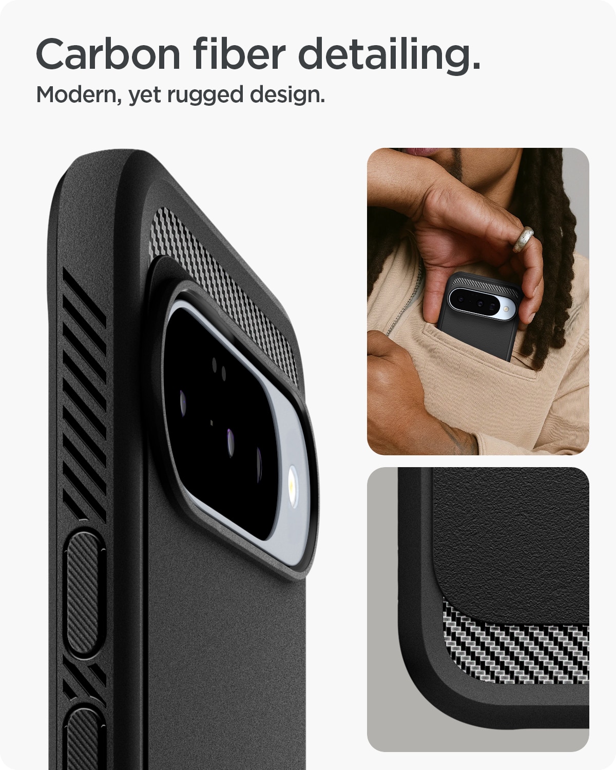 Google Pixel 10 Pro Case Rugged Armor MagSafe Black
