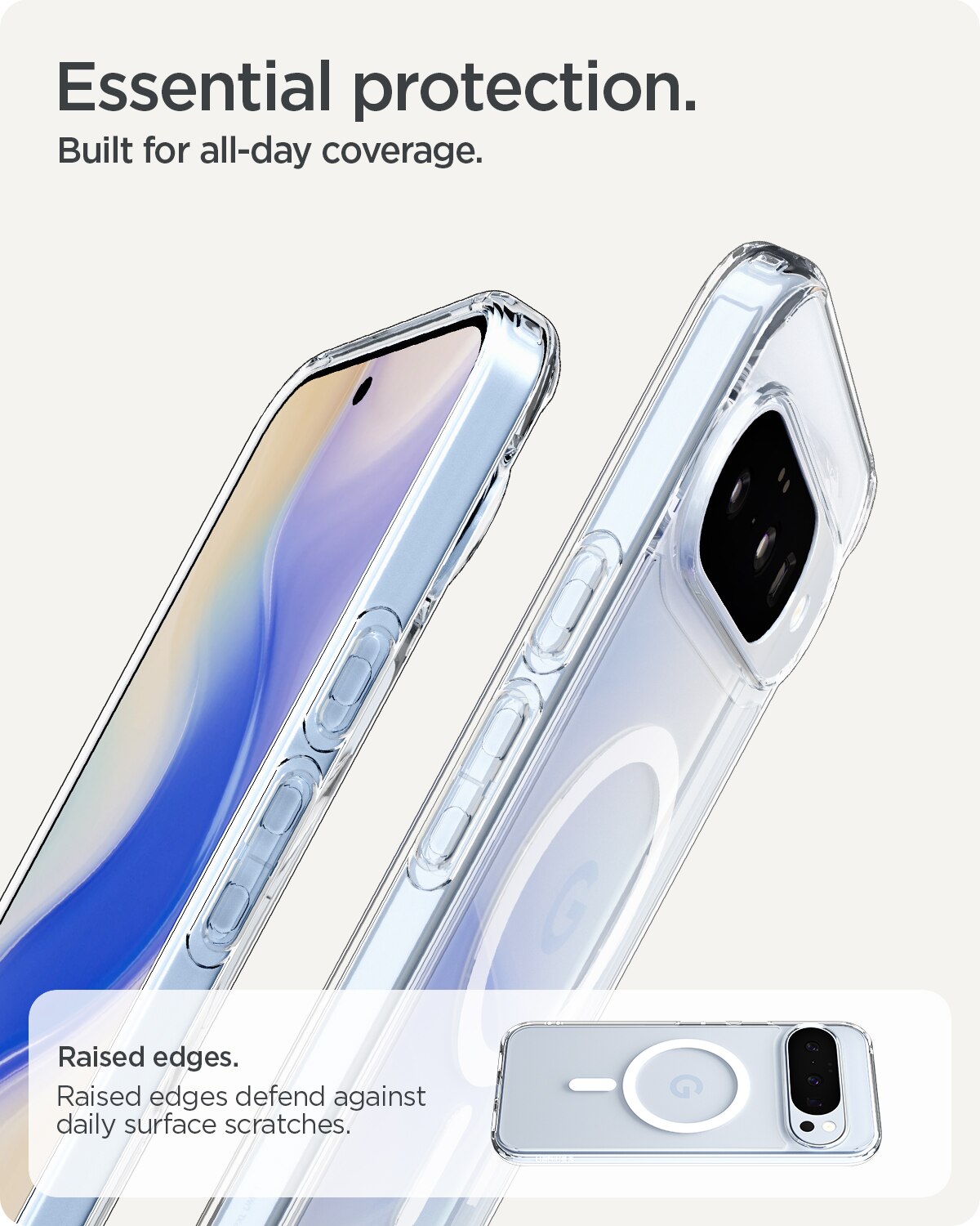 Case Ultra Hybrid MagSafe Google Pixel 10 Pro Clear White