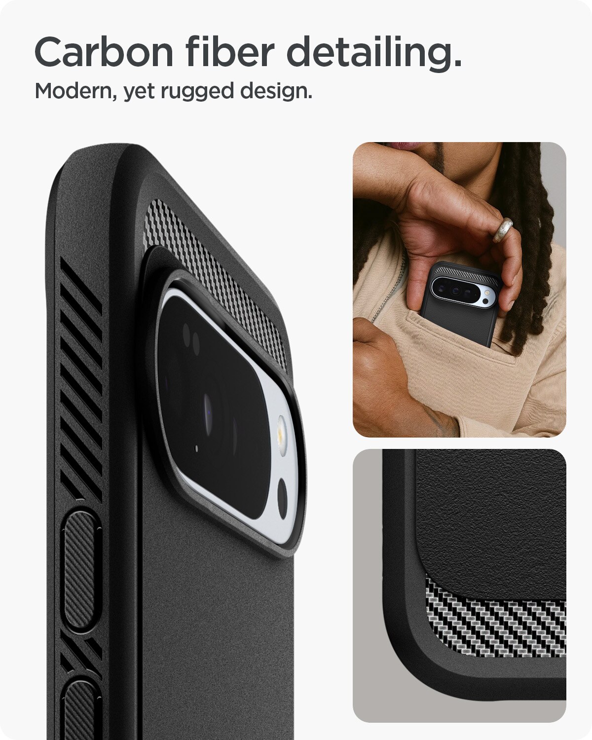 Google Pixel 10 Pro XL Case Rugged Armor MagSafe Black