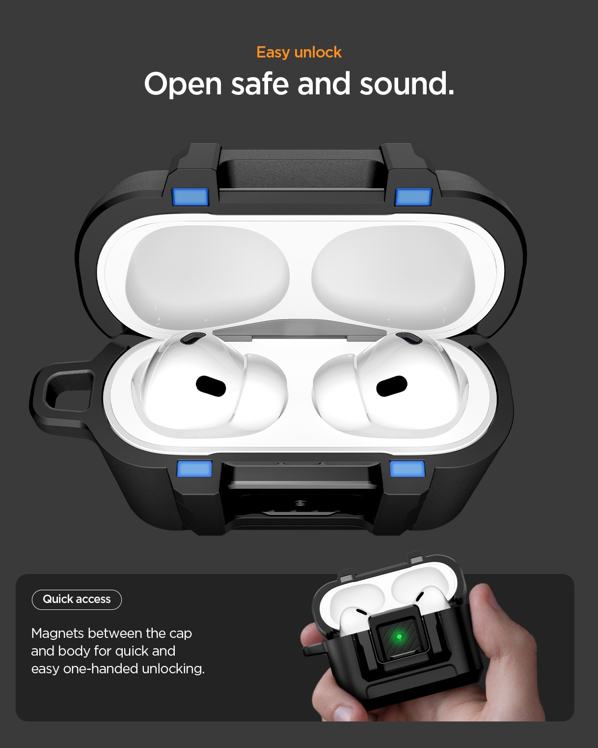 Lock Fit Skal Apple AirPods Pro 3 Matte Black
