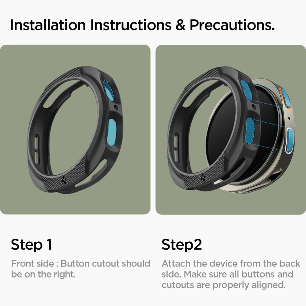 Samsung Galaxy Watch 8 44mm Skal Liquid Air Black