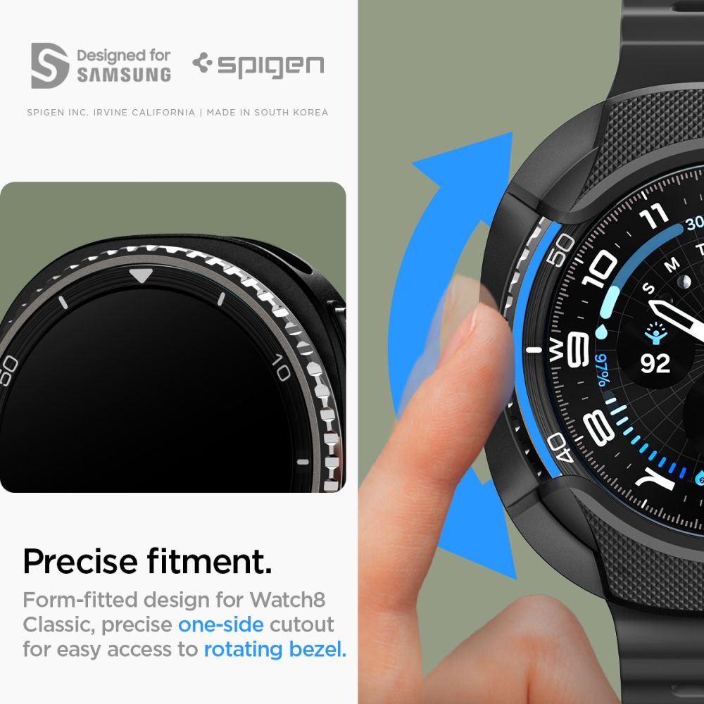 Samsung Galaxy Watch 8 Classic Skal Liquid Air Black